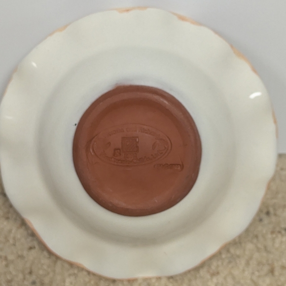 MacKenzie-Childs Aurora Heather 8" Ruffled Edge Dessert Bowl.  - Picture 3 of 6